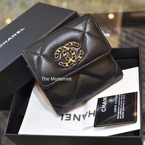 chanel 19 small wallet|authentic chanel small wallet.